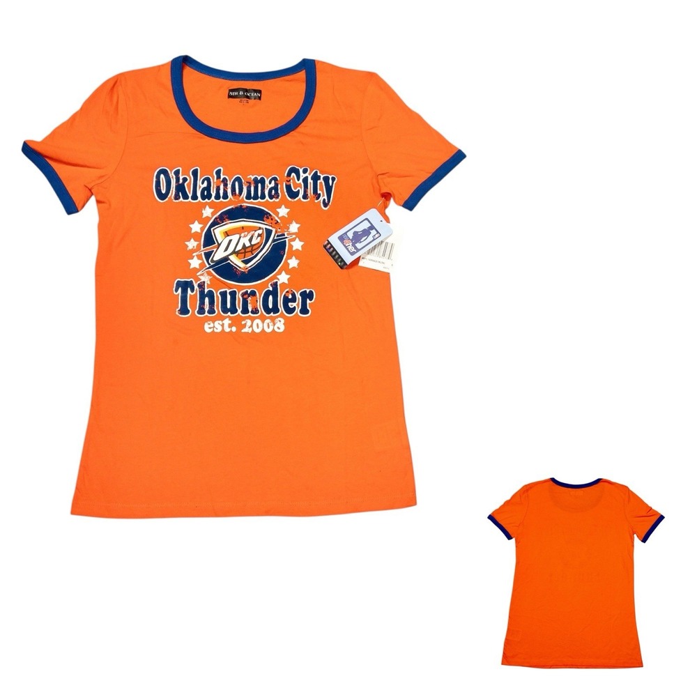 NWT NBA 4 Her Oklahoma City‎ Thunder Womens Small T-Shirt 100% Cotton